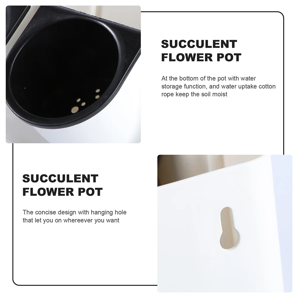 

Самоклеящийся цветочный горшок, пластиковый горшок для суккулентов, декоративные комнатные растения, автоматический полив, хранение воды, легкий вес