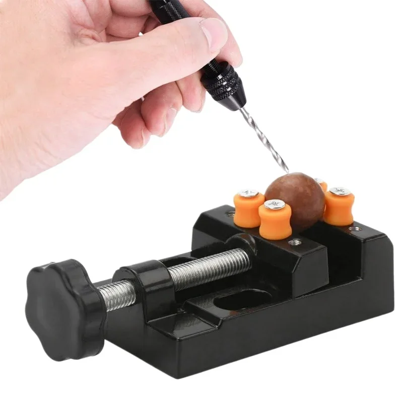 Universelle Mini-Schraubstock-Klemmvorrichtung, kleine Tischklemme, Parallelzange für Schmuck, Skulpturen, Handwerk, Modellbau und Elektronik – Detail 8