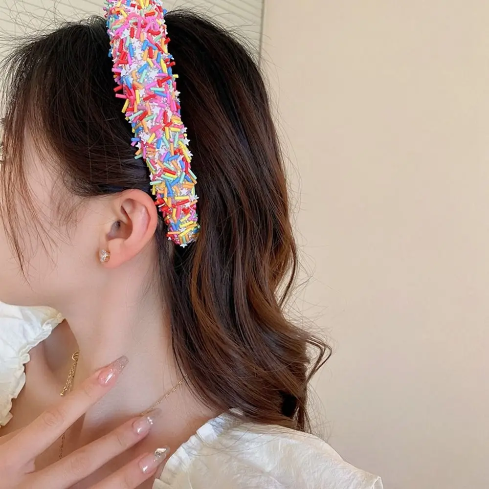 Retro Star Donut Headband Face Wash Korean Style Hair Hoop Acrylic Make Up Daily