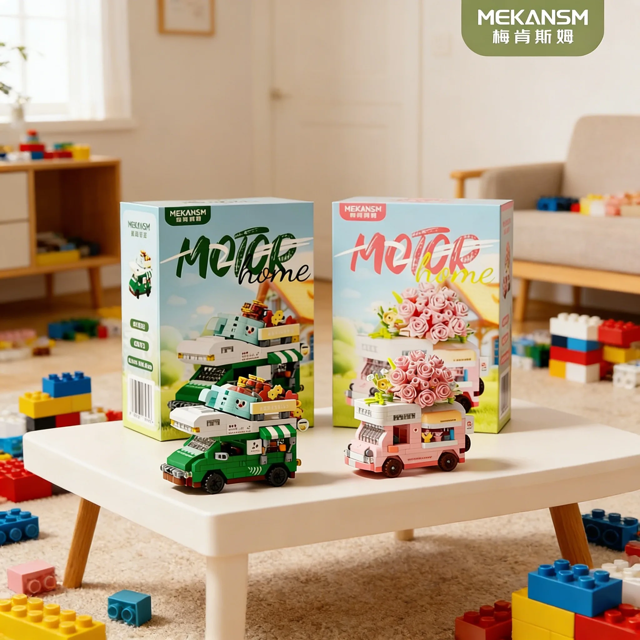 Creative City Street View Building Block DIY Flower Shop Cof