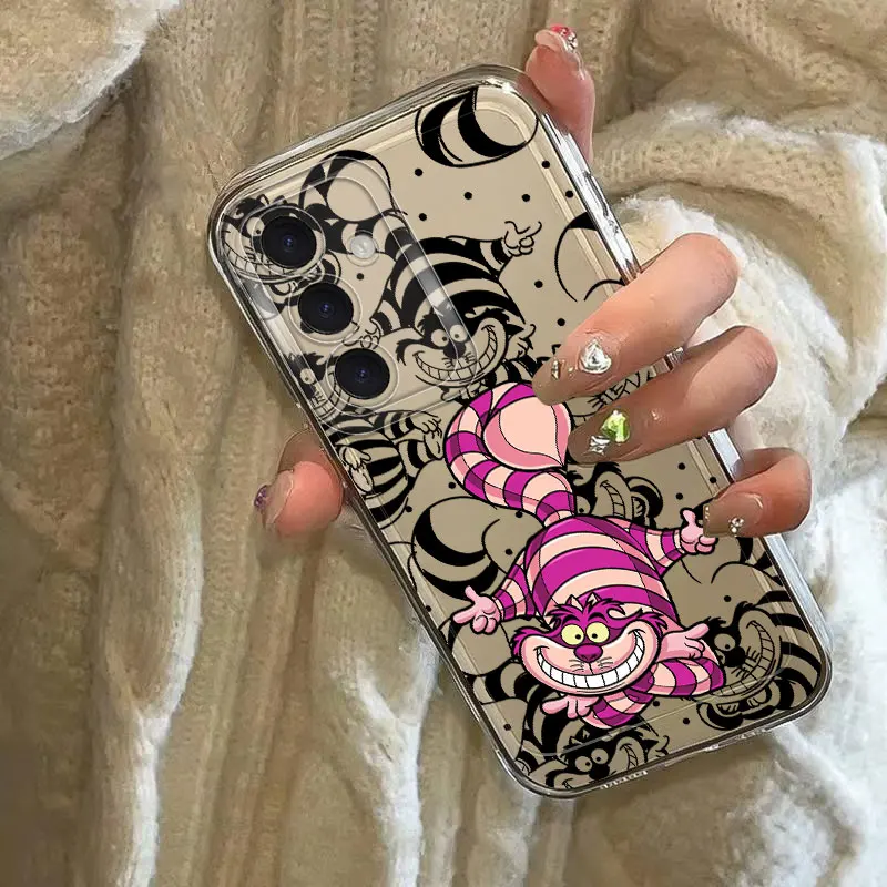 Funda blanda transparente para Samsung Galaxy S10 Plus S25 Ultra Note 10 20 Ultra S20 S24 FE S23 S21 S22 Alicia en el país de las Maravillas