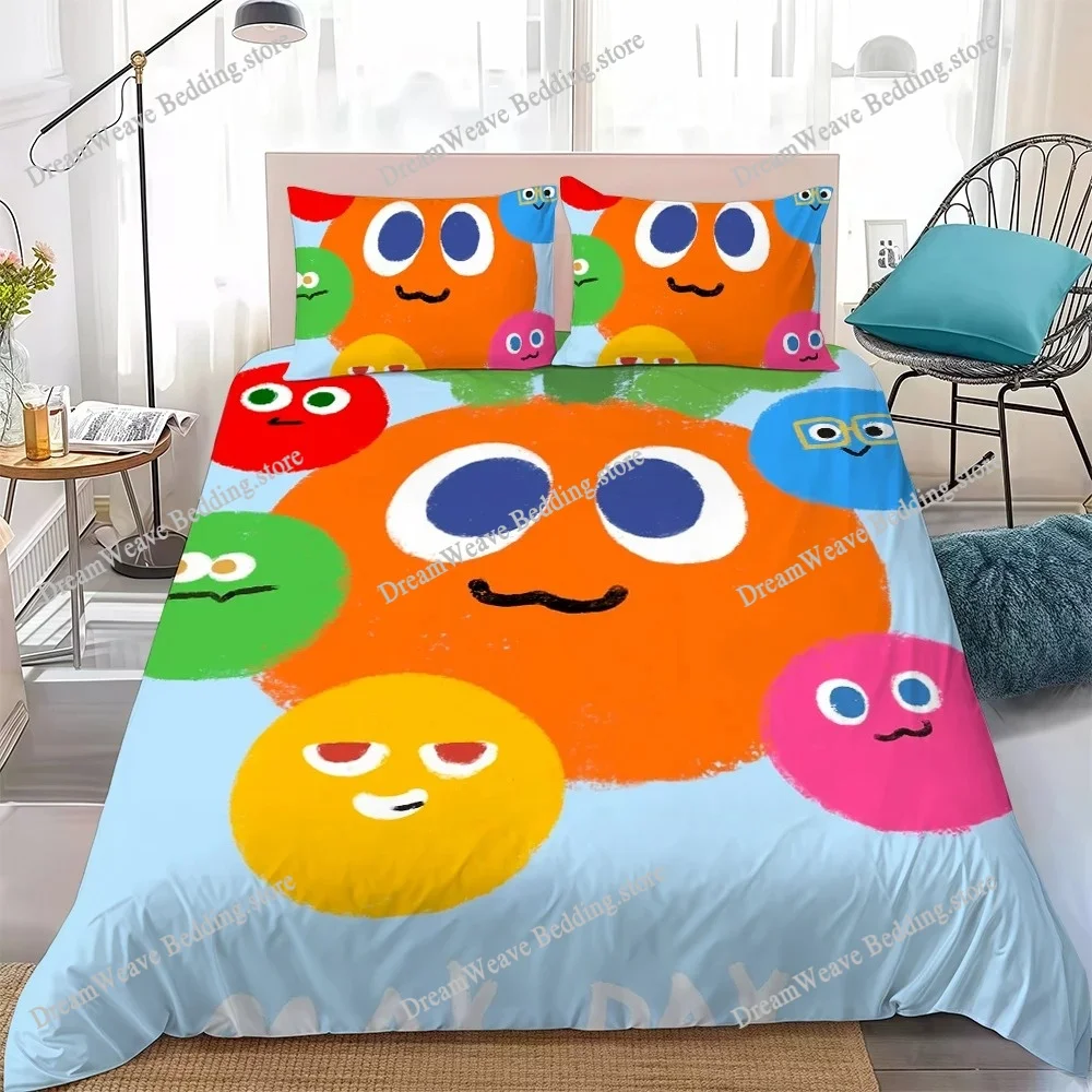 Cute M-mojos C-carrots Duvet Cover Set Home Style Bedding Soft Laundry Cotton Bed Student Dormitory Gift
