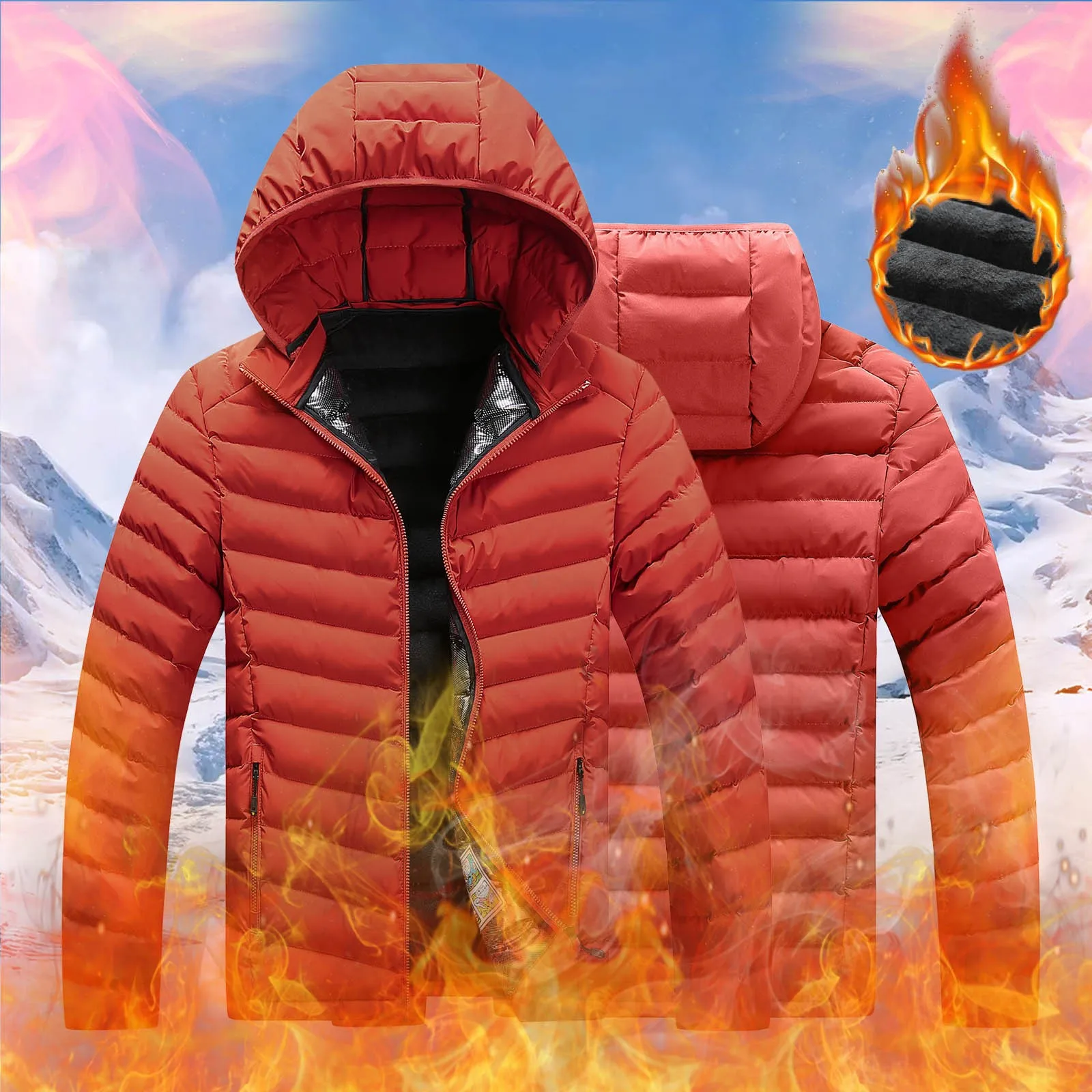 Winter Man Warm Packable Jacket lekkie męskie parki płaszcz pikowana ocieplana odzież wierzchnia sweter męski z kapturem Streetwear odzież