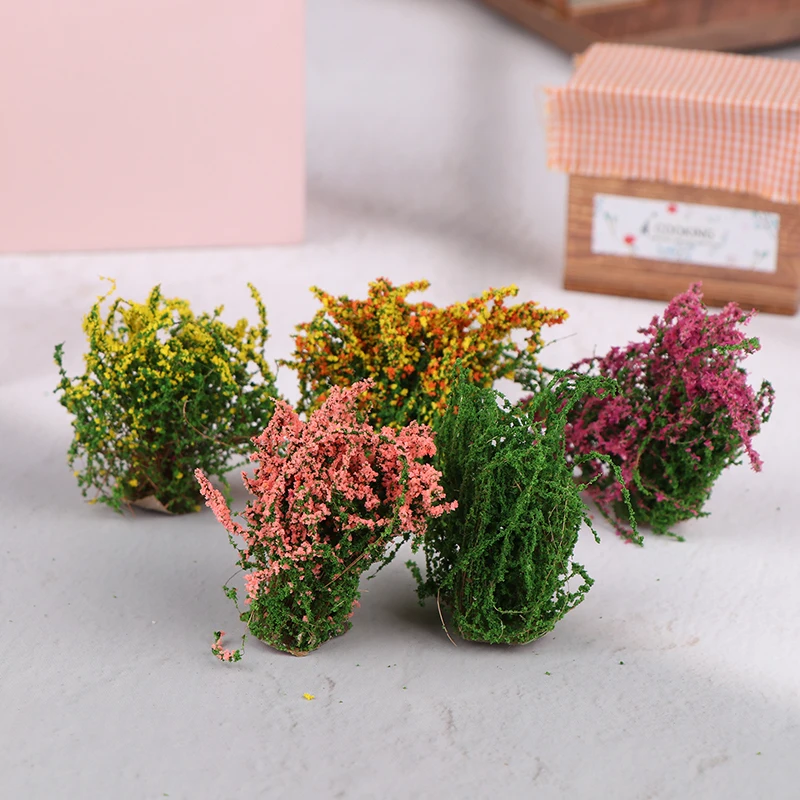 1 قطعة مجموعات زهرة النباتات زهرة مصغرة الشجيرات خصلات العشب DIY بها بنفسك نموذج بناء العمارة #4