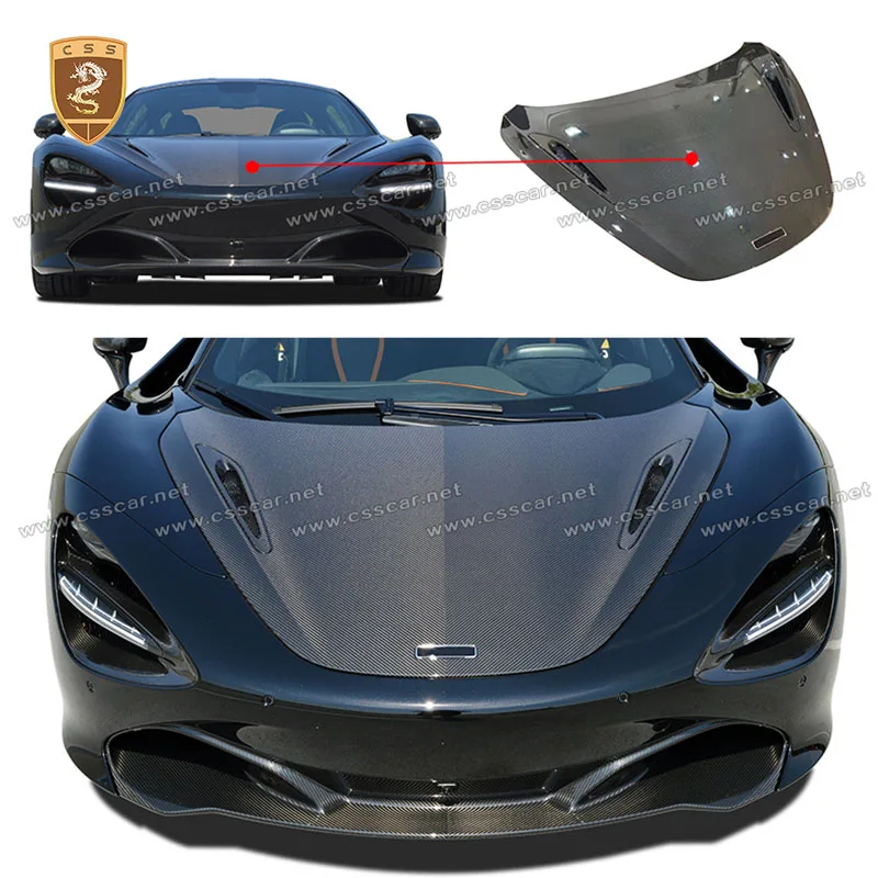 

Передний бампер, воздухозаборник двигателя, вентиляционное отверстие, капот, крышка для Mclaren 720S, OEM стиль, сухое углеродное волокно, сменные комплекты кузова