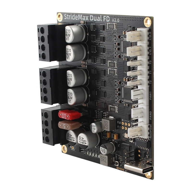 Scheda madre Stridemax Dual FD Tmc5160 e fusibile per auto Schede Max 60V Supporto Klipper e RRF per la sostituzione delle stampanti 3D Voron VZ