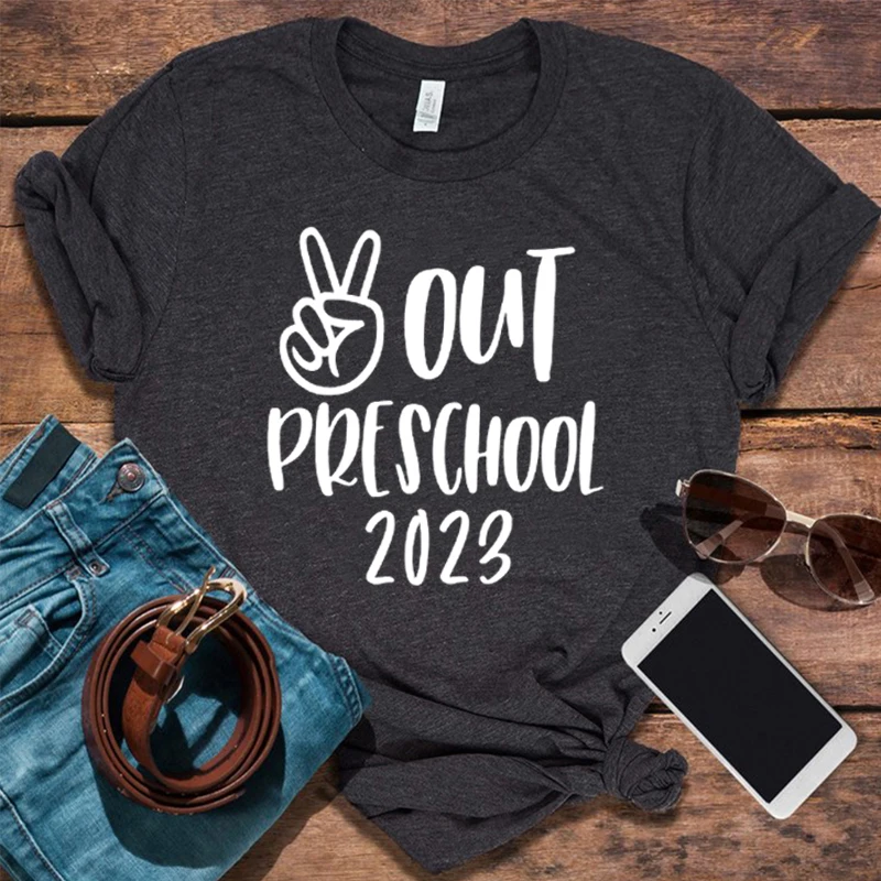 

Preschool Graduation Shirt Teacher Tshirt Last Day of Preschool Teacher Shirts Preschool Gift Shirt Student Vintage Clothes M