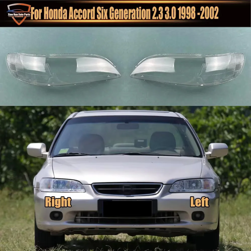 For Honda Accord Six Generation 2.3 3.0 1998-2002 Headlight Transparent Cover Lampshade Head Lamp Headlamp Shell Lens Plexiglass