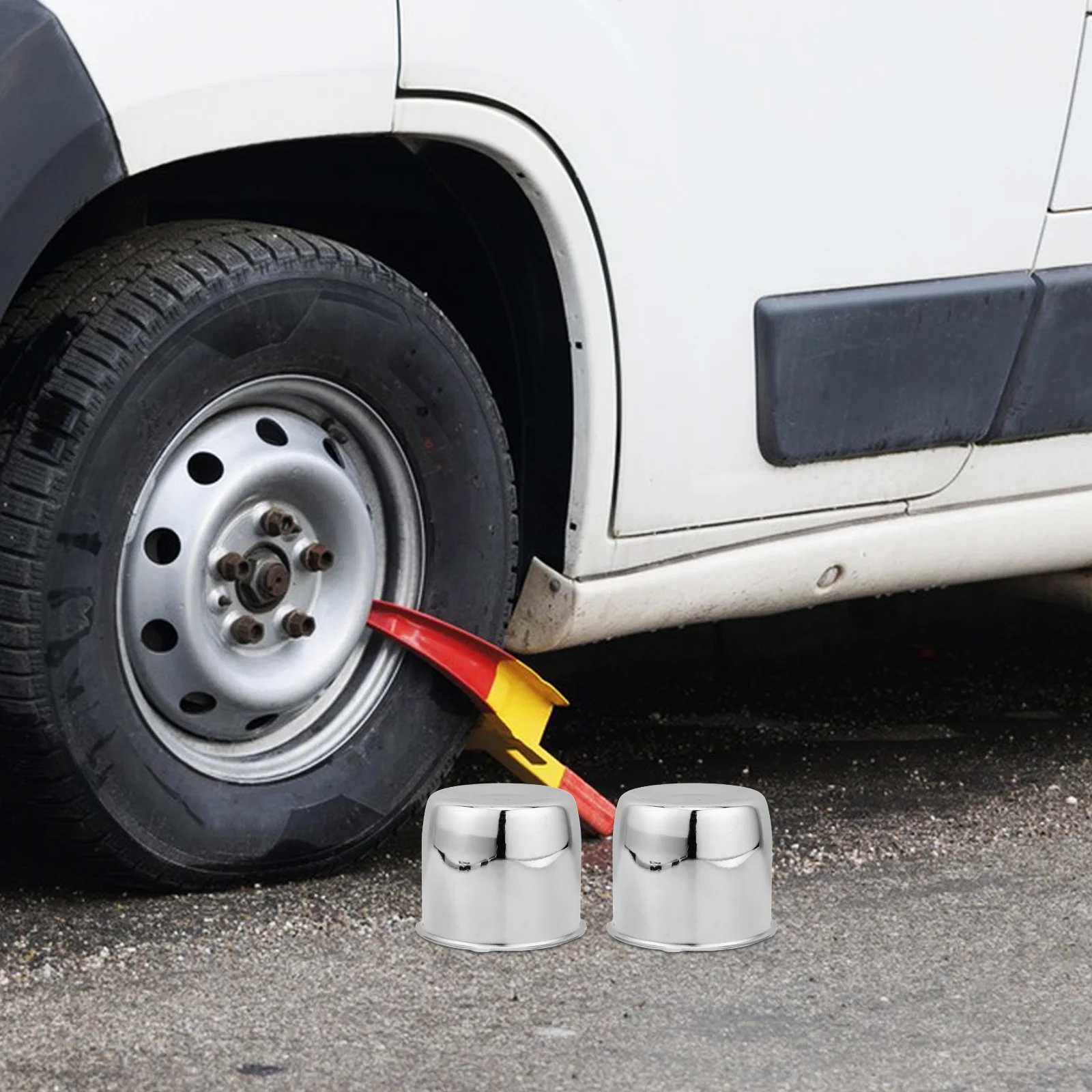 

4 шт. металлические центральные колпачки для колес прицепа, простая установка для модификации и защиты стального обода, внешний диаметр 108 мм