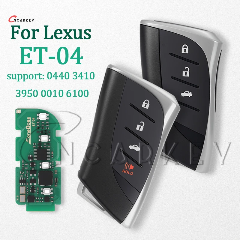 Universal Smart Key For Lexus LS500 LS500H UX LC ES300H ES200 EoneBoss Bluetooth Card ET-04 4D 8A Keyless Remote fit 0440 3410