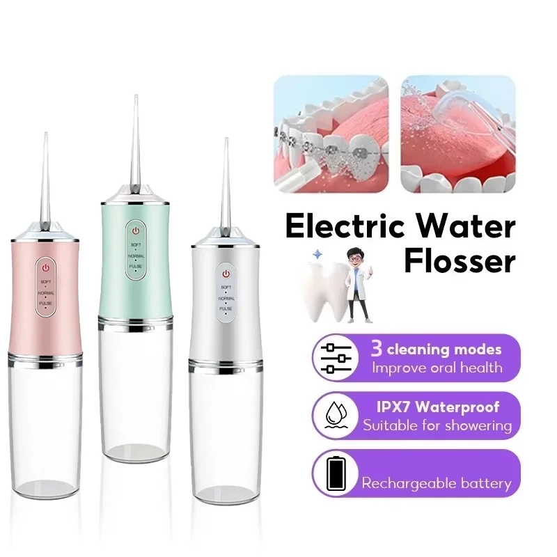 

2026 Portable Cordless Water Flosser for Teeth,IPX7 Waterproof Oral Irrigator,3 Mode Rechargeable Dental Teeth Cleaner Whitening