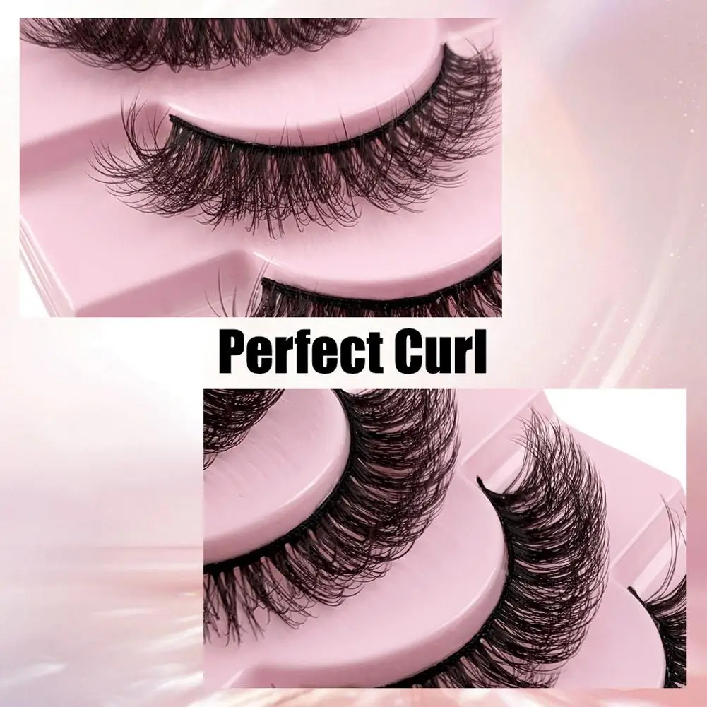 Full-strip False Eyelashes Natural Look Faux Mink Eyelashes Fluffy Cat Eye Strip Eyelash Small Fake Lashes Set For Beginners