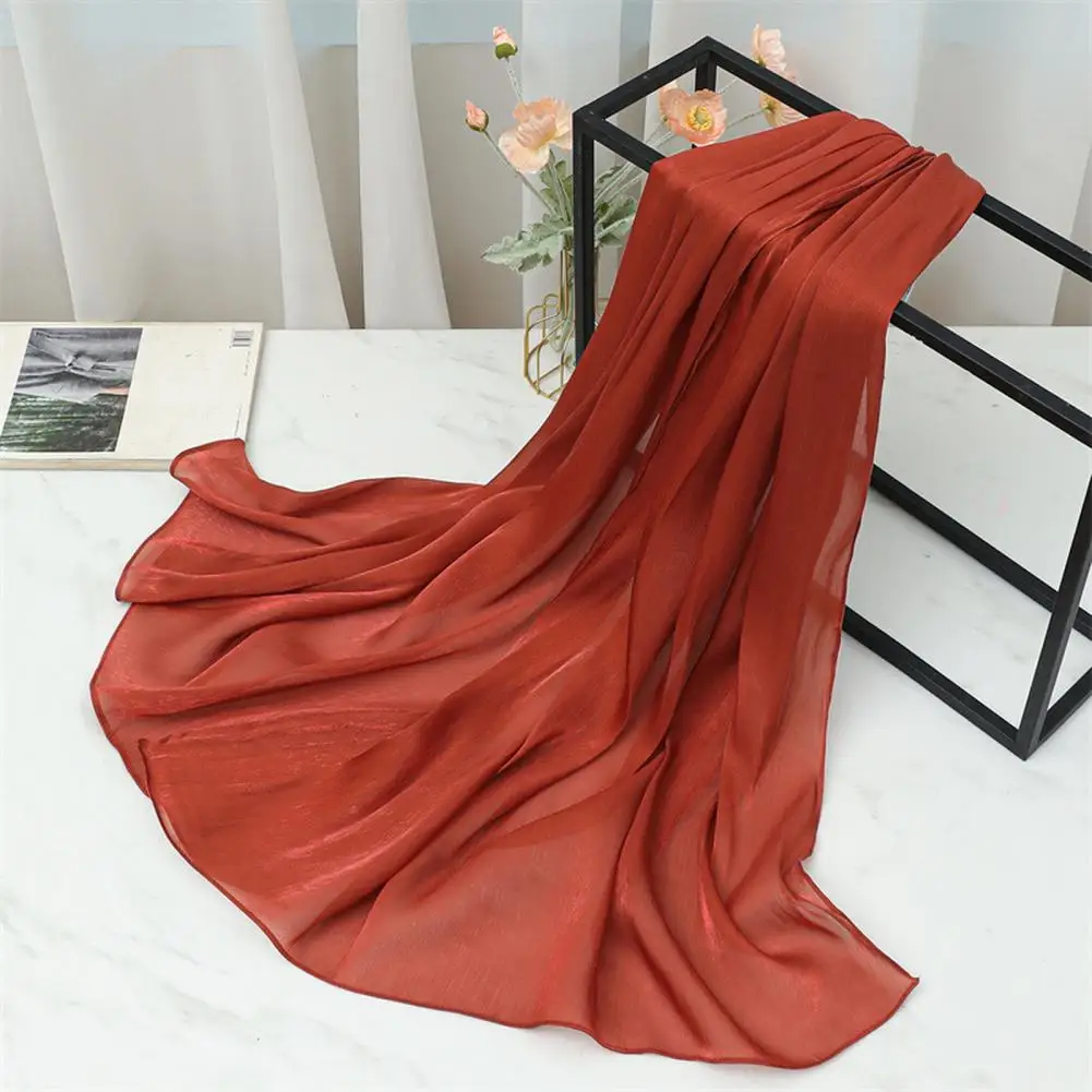 

Simple Design Scarf Versatile Solid Color Women's Headscarf Shawl for Uv Protection Daily Wear Large Size Islamic Turban