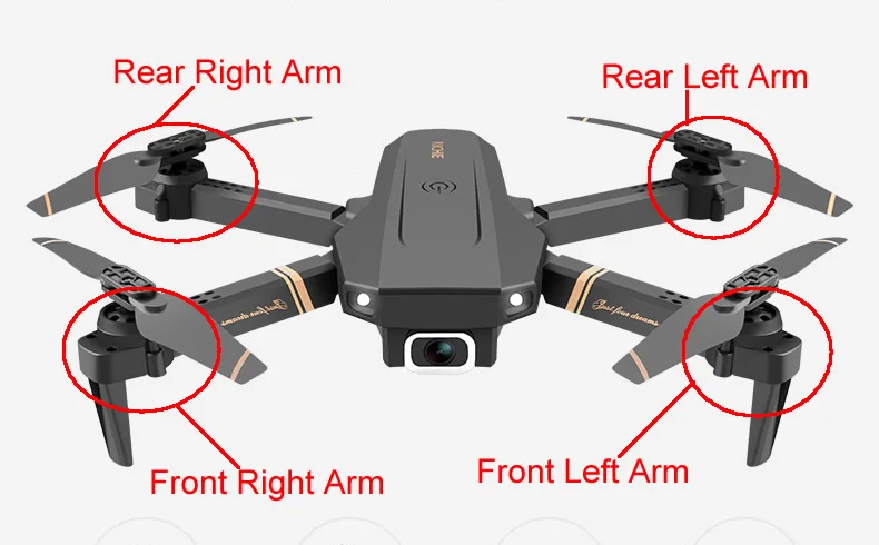 4DRC V4 Mini Drone oryginalna część zamienna przednie tylne ramię z kontrolerem korpusu silnika bateria USB ładowarka osłona śmigła