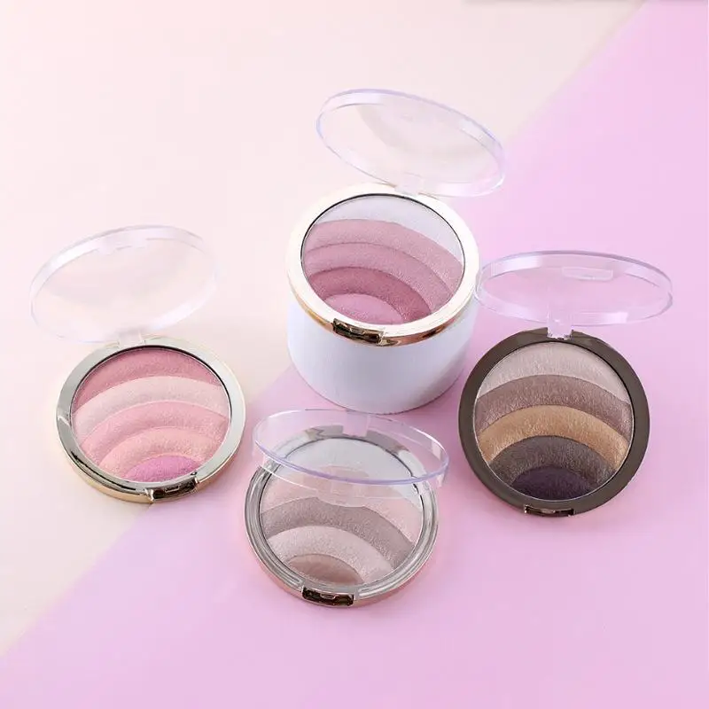 باليت ظلال عيون متعددة الألوان من ميس روز بـ 5 ألوان قوس قزح مع بودرة إضاءة متغيرة اللون وبريق لؤلؤي للجسم والمكياج