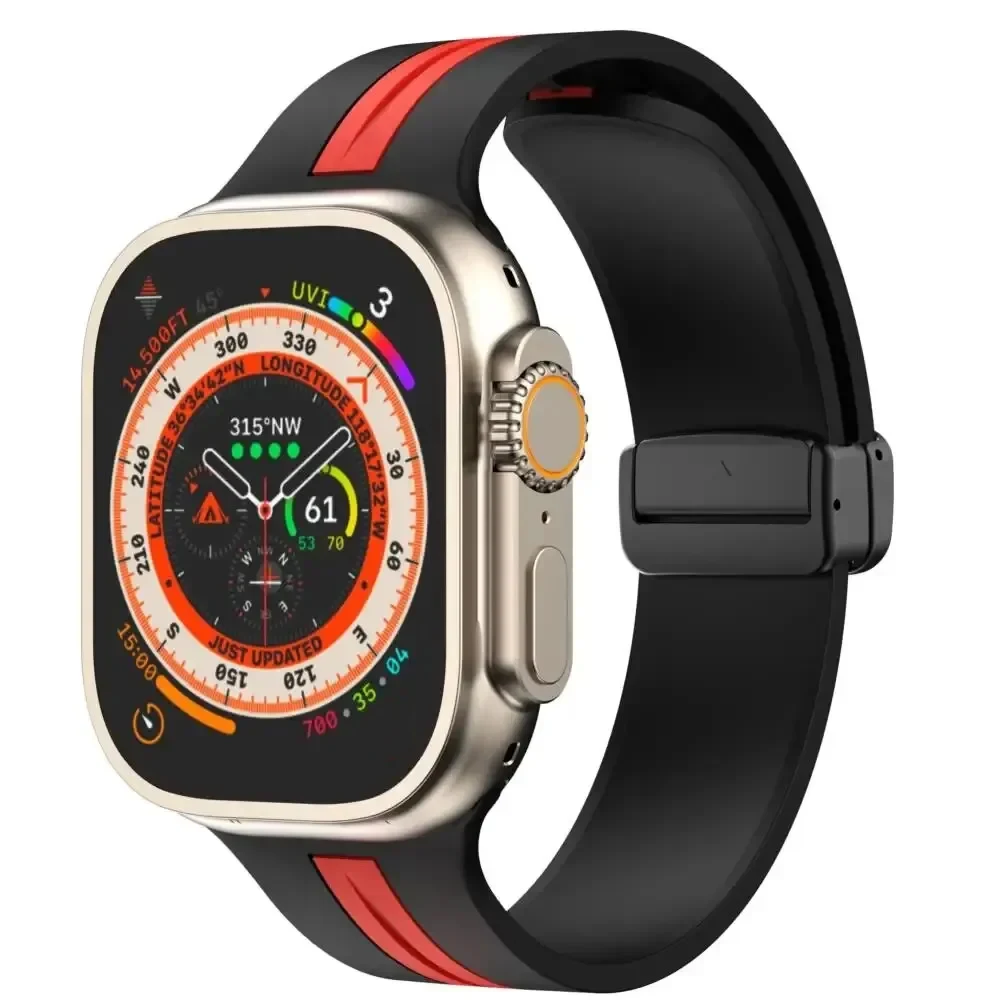 Silikonarmband für Apple Watch Ultra 4 3, 49 mm, 46 mm, 44 mm, 45 mm, 42 mm, 40 mm, Armband für iWatch, Serie 12, 11, 10, 9, 8, 7, 6, 5, SE. – Detail 4
