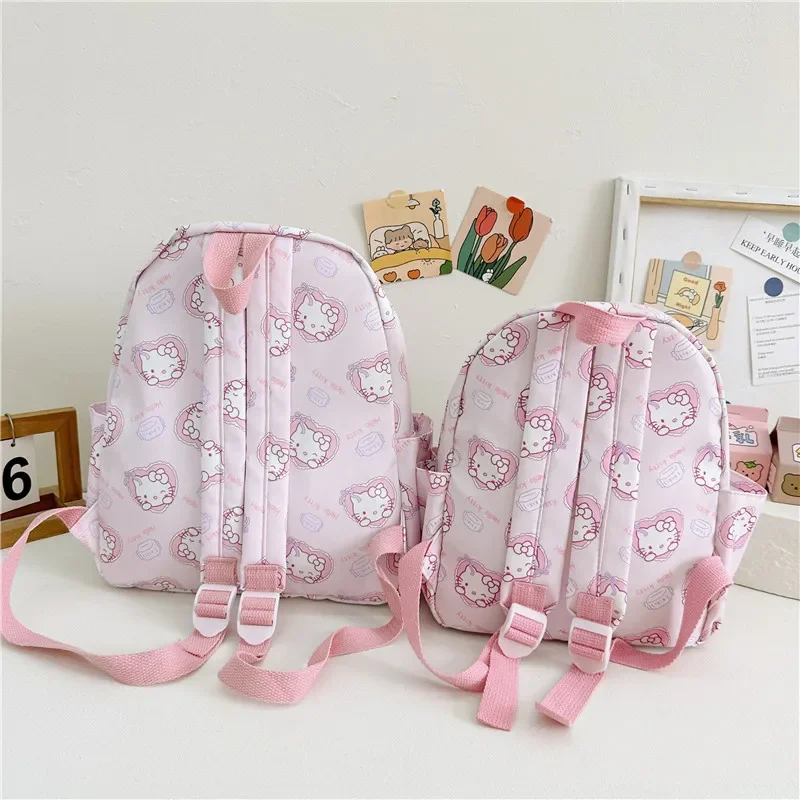 2025 Anime Cartoon Kuromi Melody Cinnamoroll Backpack Boys Girls Cartoon Hello Kitty Kawaii Canvas Fashion Children\'s Schoolbag