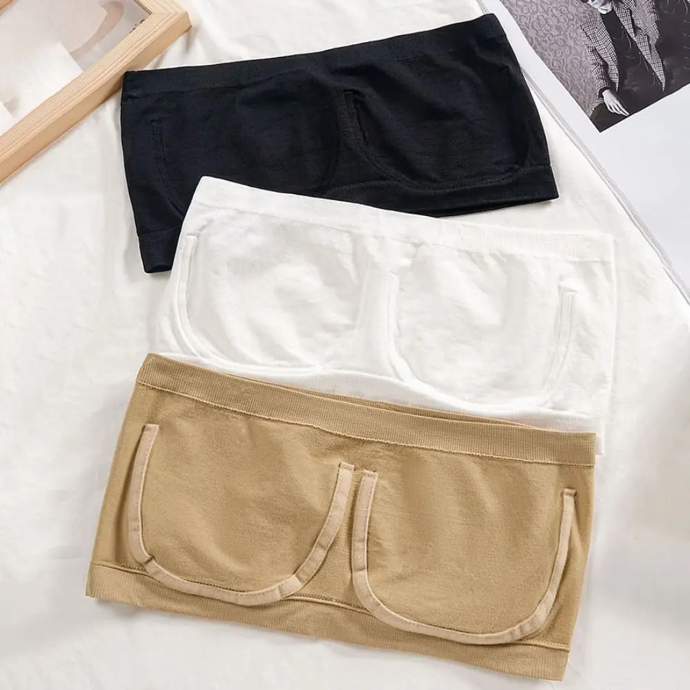 Weicher, rutschfester, trägerloser, unsichtbarer BH, stoßfester Büstenhalter mit vorderer Schnalle für Damen, Röhrenoberteil, Unterwäsche, kabelloses Bralette, Hochzeit