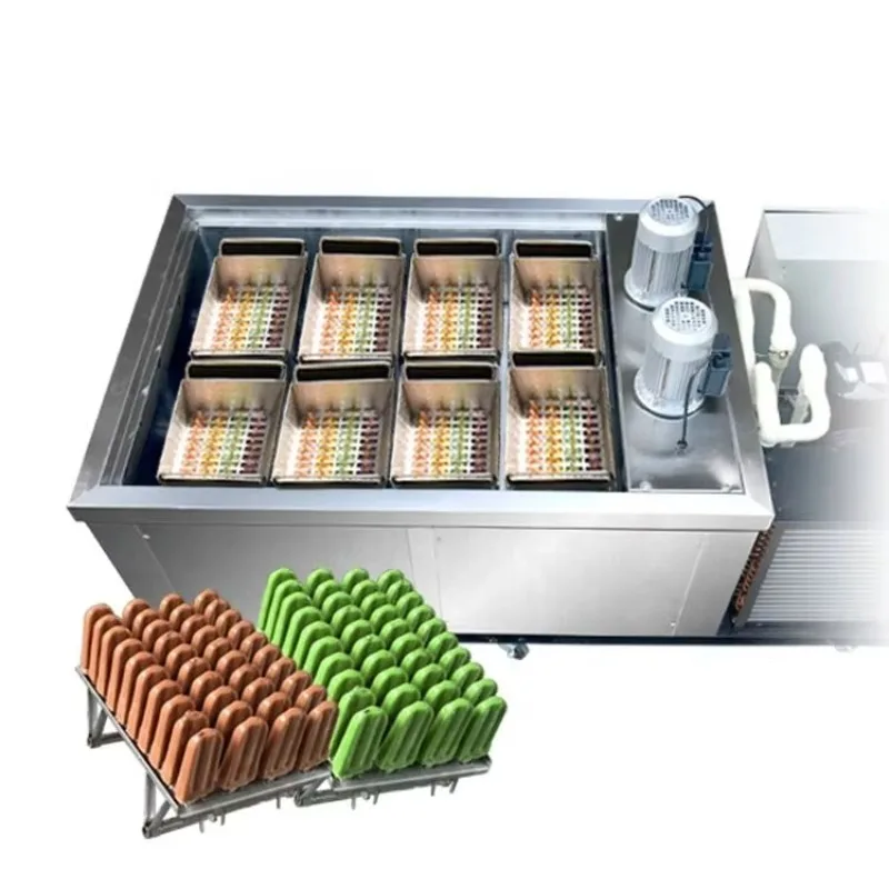 New Condition 8 Molds Ice Lolly Maker Machine Popsicle & Lollipop Machine for Fruit & Milk Ingredients customized