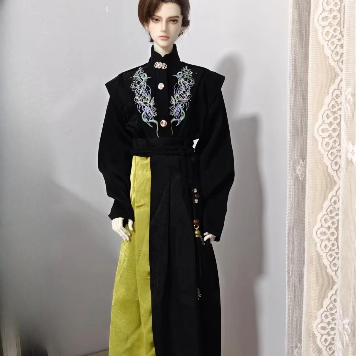 

1/3 Doll's Clothes Suit for 75cm Male Bjd Doll Top+skirt+waist Chain Ancient Style Dress Up Gift Toys Doll Accessories, No Doll