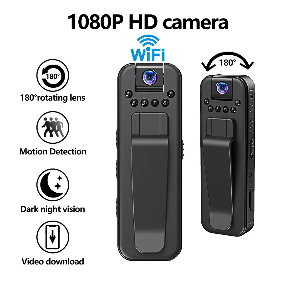 

MD13 HD 1080P WIF Mini Camera Portable Small Digital Video Recorder Police BodyCam Infrared Night Vision Miniature Camcorder