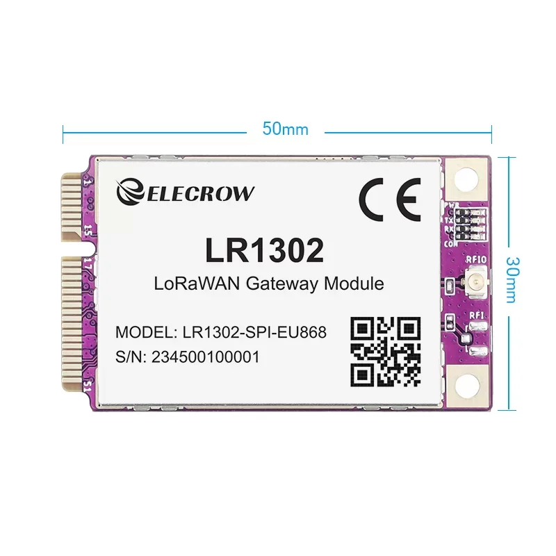 Elecrow LR1302 LoRaWAN Gateway moduł SPI EU868 SX1302 moduł bramy daleki zasięg obsługuje 8 kanałów dla płynniejszej komunikacji