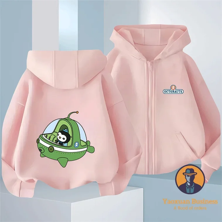 

2025 Hot Octonauts Boys Girls Kids Zip Up Hoodie Cute Printed Cartoon Warm Windproof Autumn Winter New​