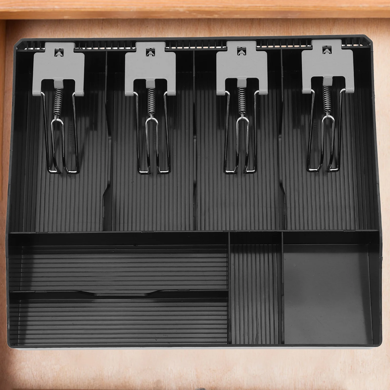 قطعة علبة النقود 3 فاتورة 3 مقصورات العملات المعدنية صندوق أمين الصندوق لمتجر السوبر ماركت متجر ماكينة تسجيل المدفوعات النقدية المنظم درج تخزين المال #3