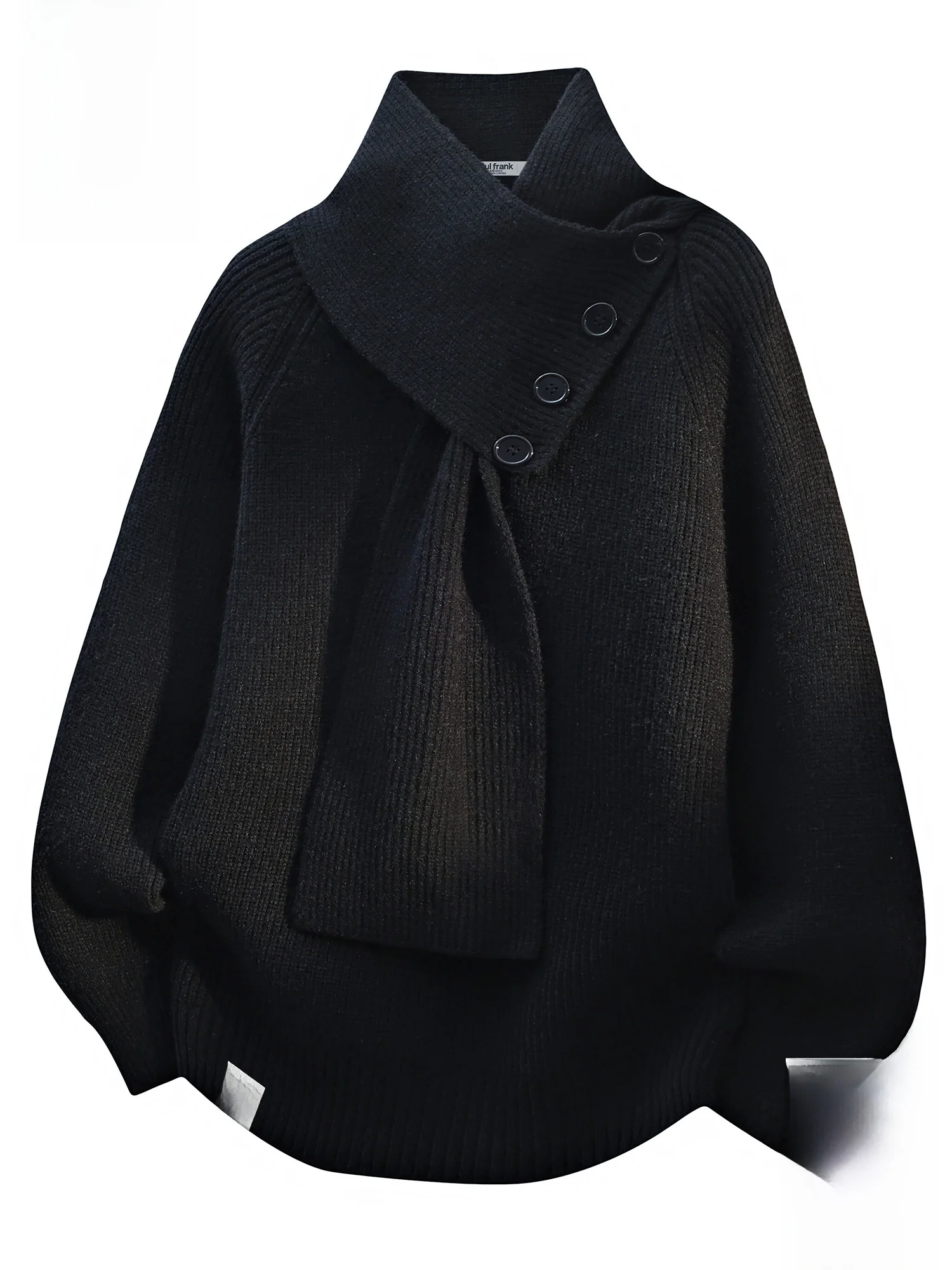 

Мужской вязаный свитер Paul Frank с дизайном обезьяны, зимний, свободный, повседневный, теплый, новый, на пуговицах, с длинными рукавами, с высоким воротником