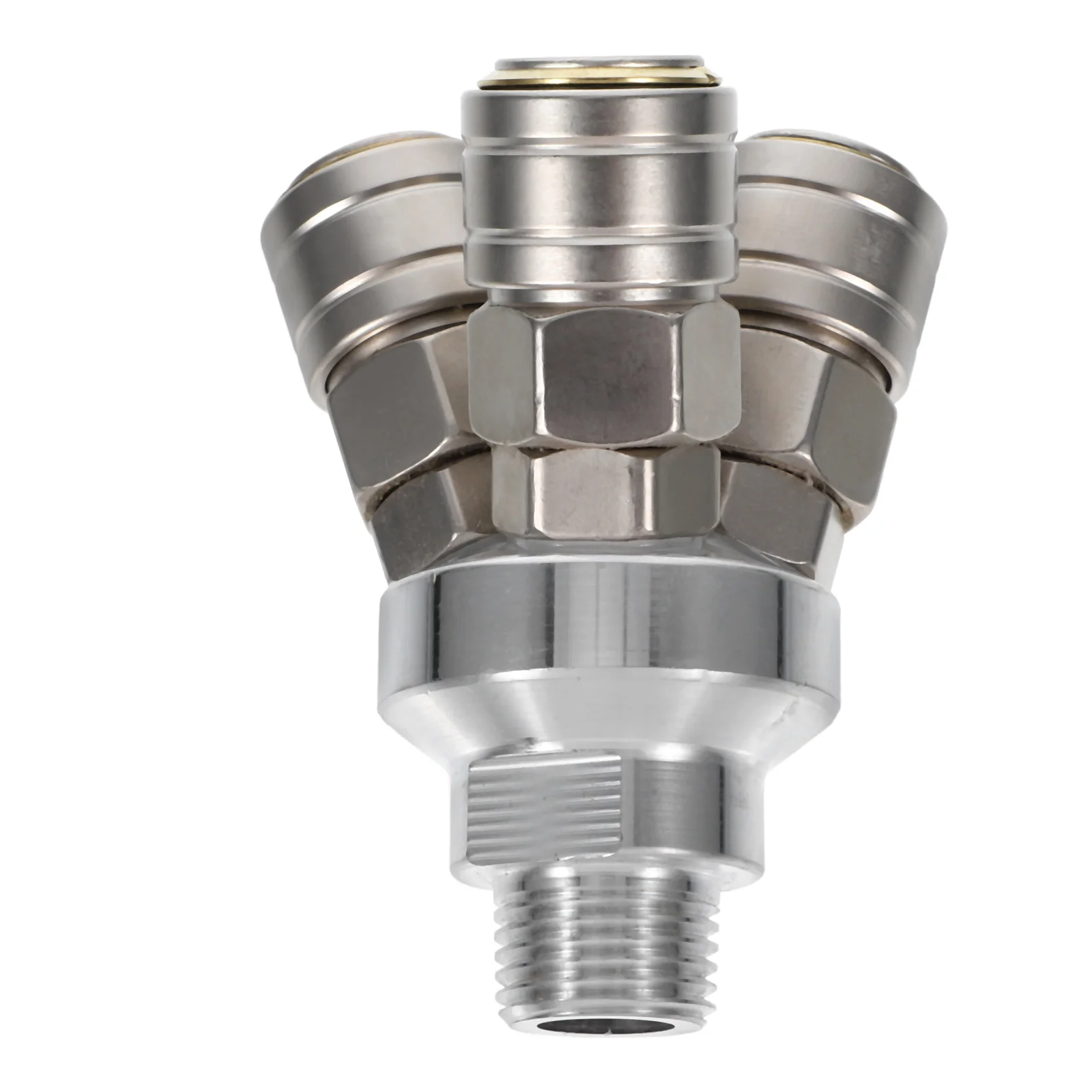 

Pneumatic Connector Steel Quick Fittings Air Compressor Hose 3 Way Manifold Coupler Splitter Air Hose Fittings