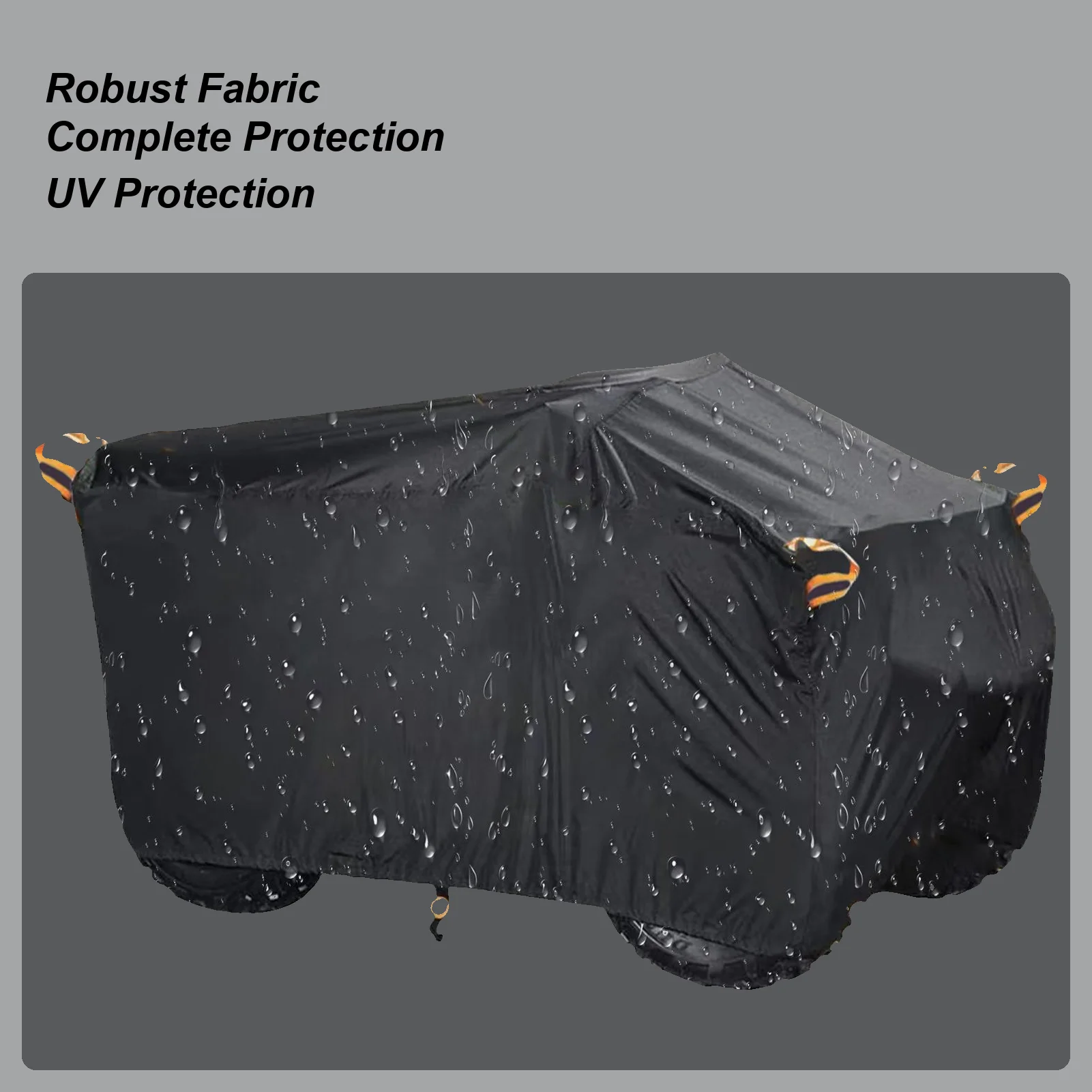 Heavy Duty ATV Cover Tear-Resistant Tarp Outdoor Storage Cover For Rainy Weather Summer Sun Exposure Winter Road Trips Dusty