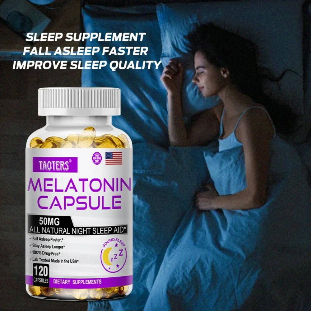 Melatonin Capsules 25mg - To Sleep, Relaxation, Stress, Promote Deep Sleep and Healthy Sleep, Non-GMO