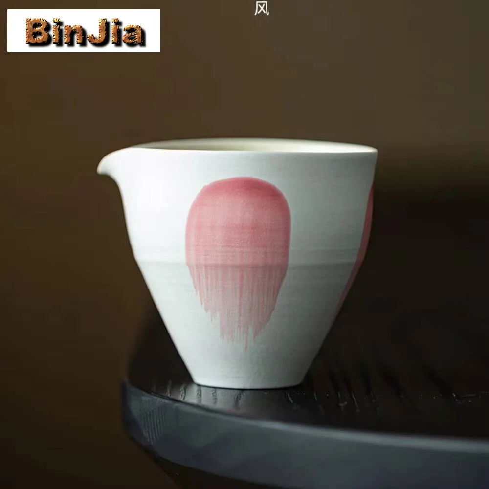 160 مللي مسحوق يين إبريق شاي اليد سحبت الوردي معرض كوب تخدم تشا هاي العدالة القهوة الحرفية اكسسوارات لوازم هدية #1