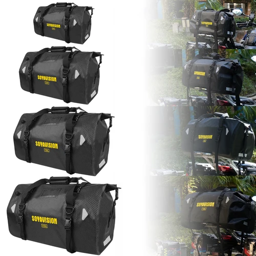 Imagen 2 del producto Bolsa impermeable para motocicleta, bolsa para maletero de bicicleta de montaña, portaequipajes de viaje trasero, asiento de sillín portátil, accesorios de ciclismo 40L/66L/80L/90L