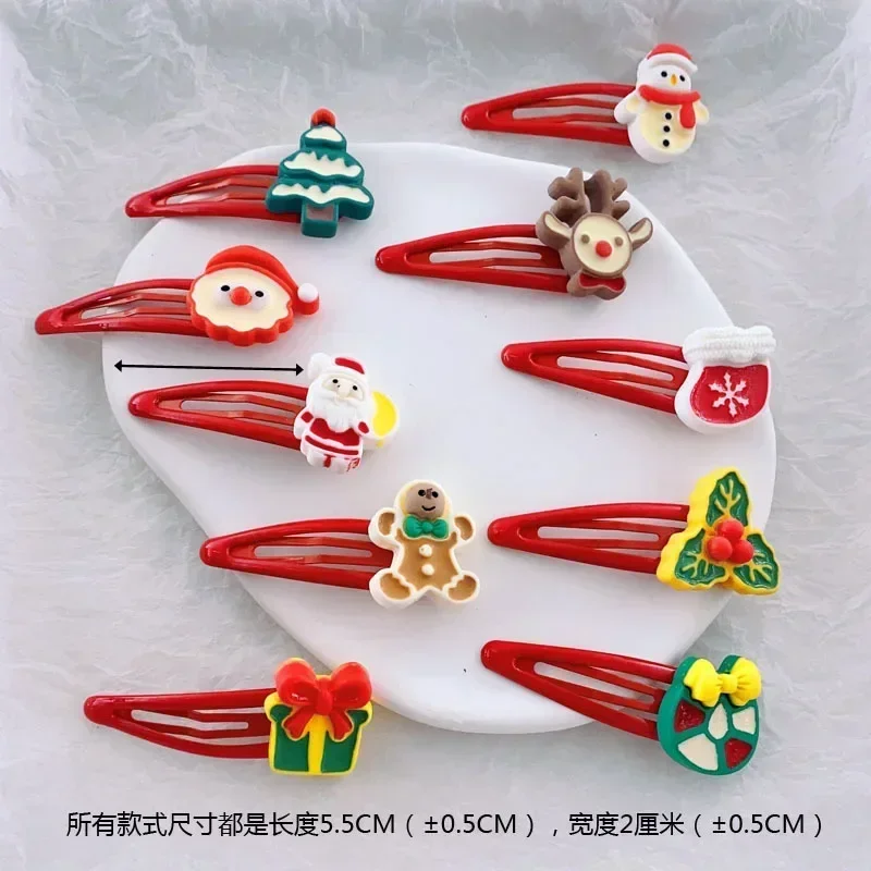 Side Clips Cute Christmas Party Gifts Hair Claw for Women Girls Child Hairpin Hair Accessories Headwear Ornament Hair Clips New