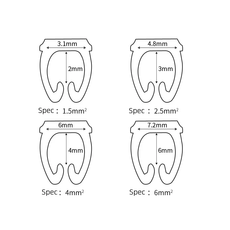 100/150PCS Plastic Cable Marking Label Color Digital Number 0 To 9 Tube Wire C-Type 0.75/2.5/4/6mm PVC Sleeve Insulation Tag Cat