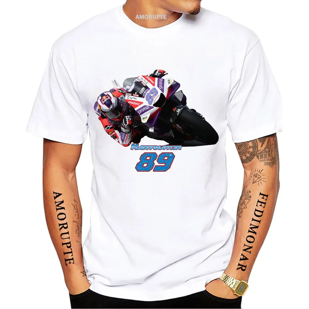 

Jorge Martin 89 GP Legend Motorcycle Rider T-Shirt New Summer Men Short Sleeve GS Sport Boy Casual Tees Man Riding White Tops