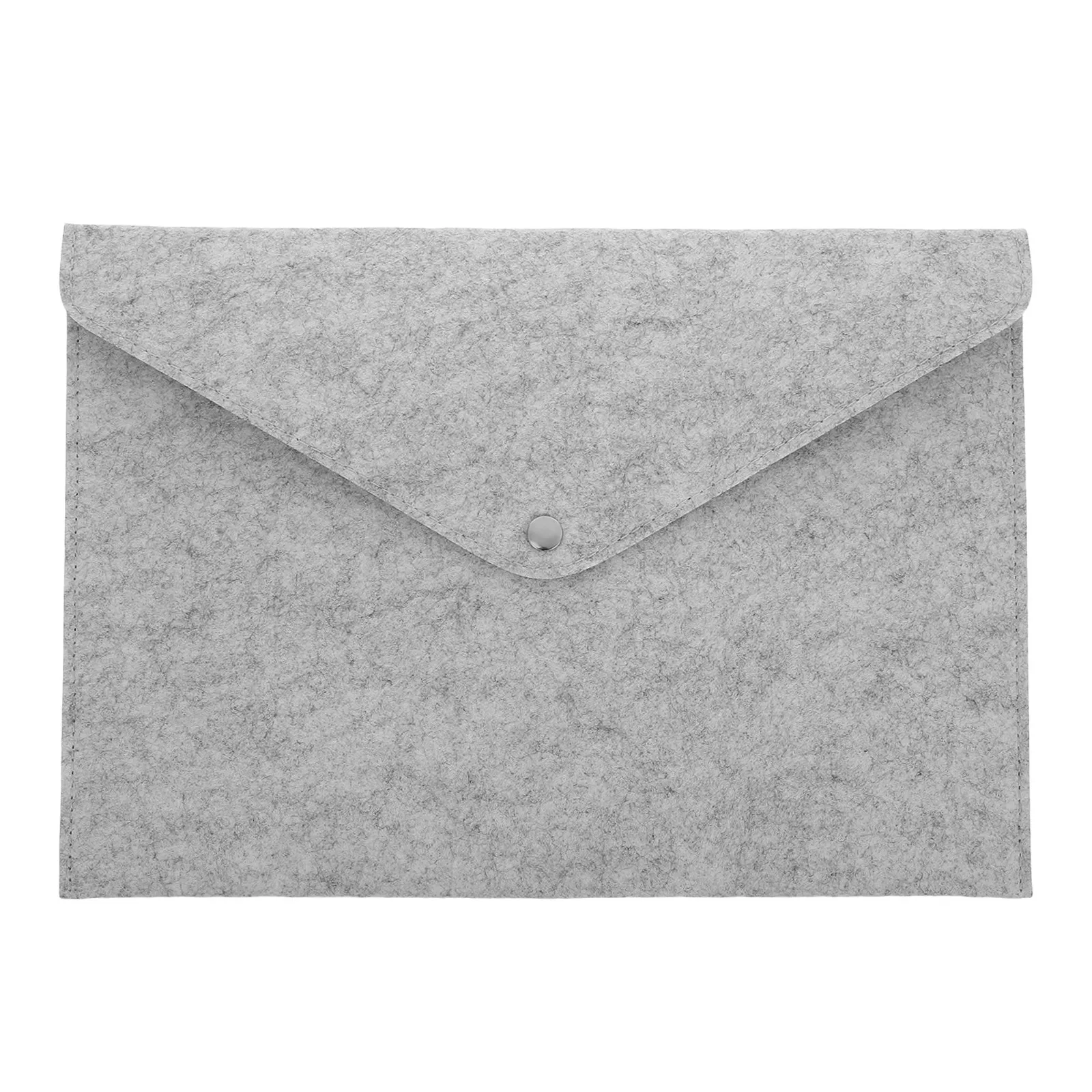 

Felt Paper Organizer A4 Felt File Folder Document Carrier Bag Letter Size Briefcase 34x25x0.5cm Dark Grey Light Grey Button