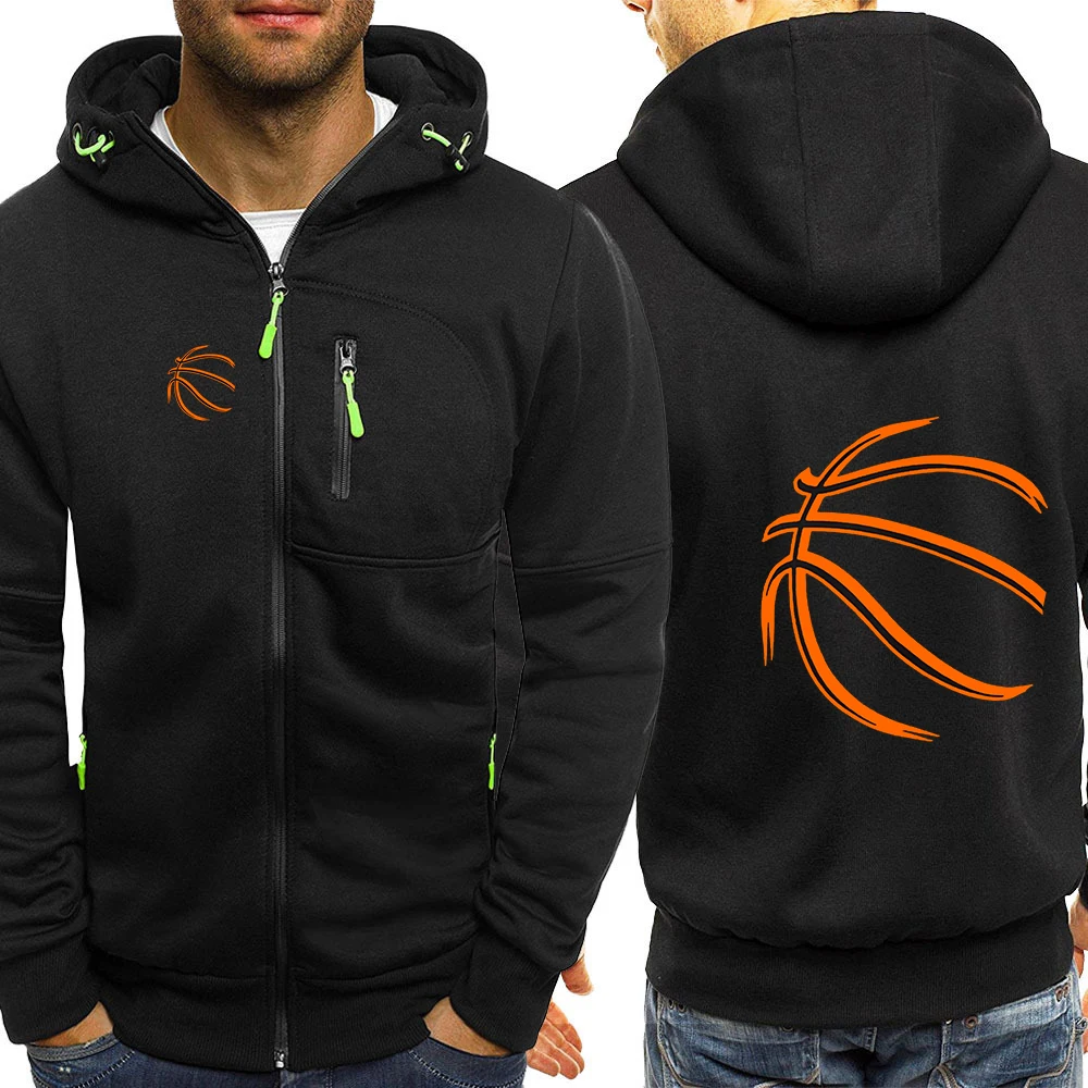 

2025 весенне-осенний баскетбольный узор с принтом, трехцветные толстовки на молнии для отдыха, модная дышащая удобная куртка, пальто