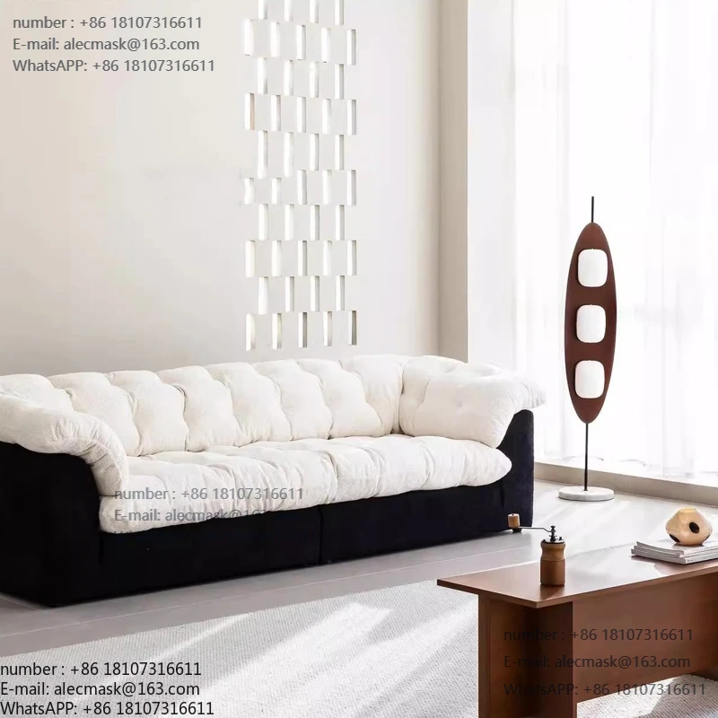 

French retro lazy splicing cream wind camellia sofa removable and washable straight row fabric Xiaohongshu same style
