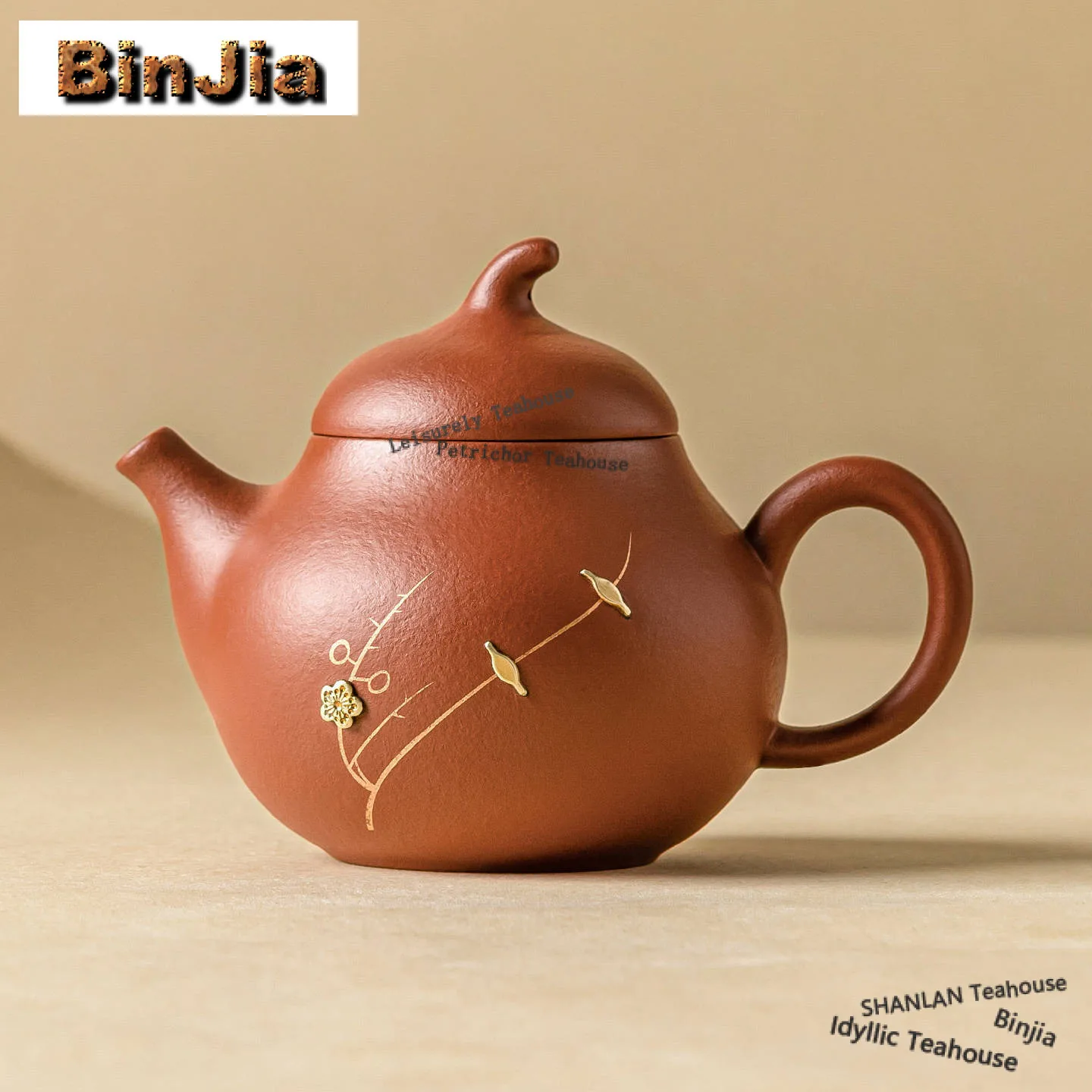 105ml Plum Branch Purple Clay Teapot Vintage Tea Infuser Pot Tea Making Kettle With Filter Chinese Tea For Tea Accessories Gift