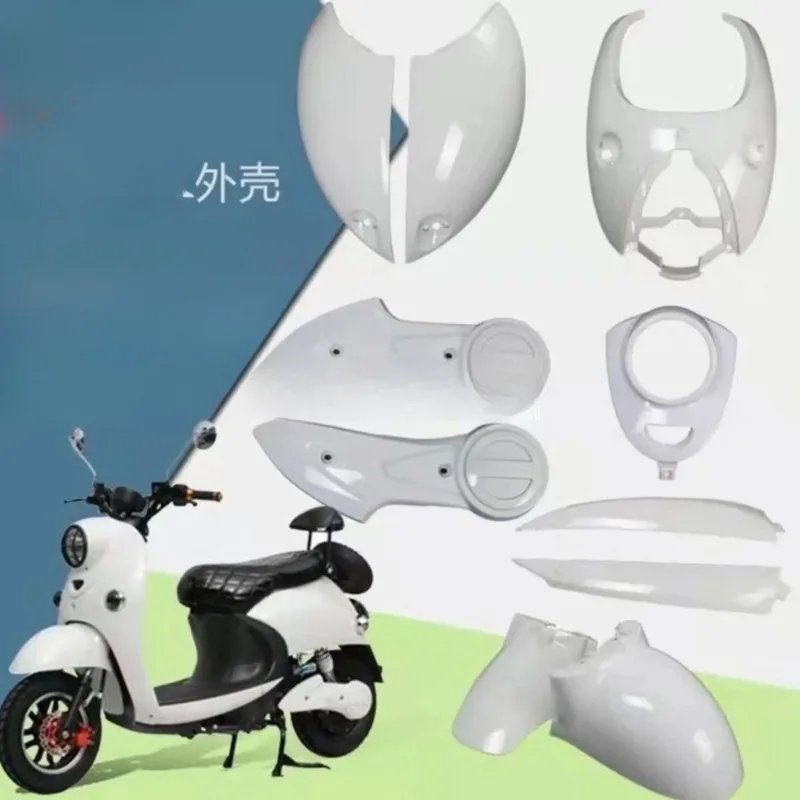 Electric Vehicle Shell, Motorcycle Sheep Full Set of Paint Parts PP Black Parts Plastic Inner Shell Rainbow Color