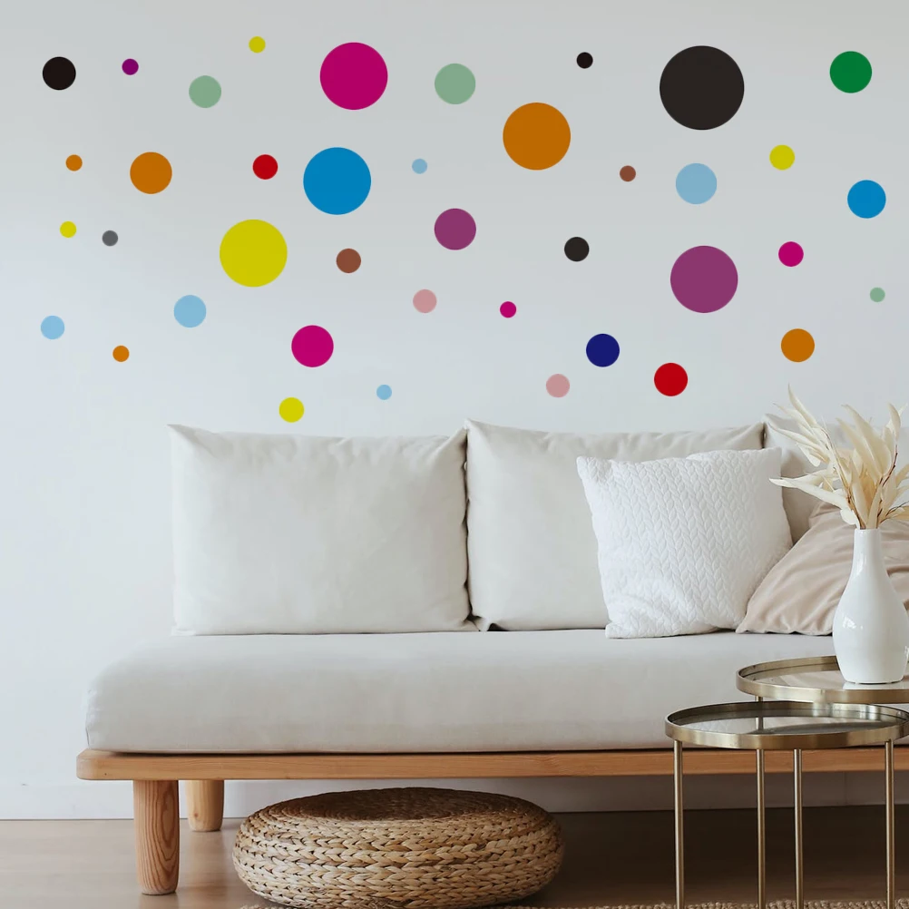 

Colorful Circle Stickers PVC Removable Decor Child Room Boys Girls Layout Wall Sticker Decal Glass Window Scene