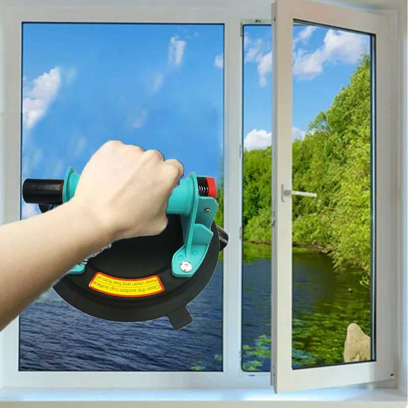 НОВАЯ 8-дюймовая вакуумная присоска, емкость 220 кг, сверхмощный стеклянный подъемник на присоске для гранитной плитки, стекла, ручной подъем