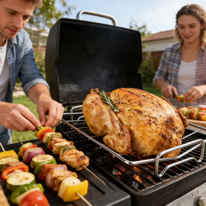 Versatile Stainless Steel Rack Universal Fit for Most Ovens & Grills to Maximize Capacity top sale