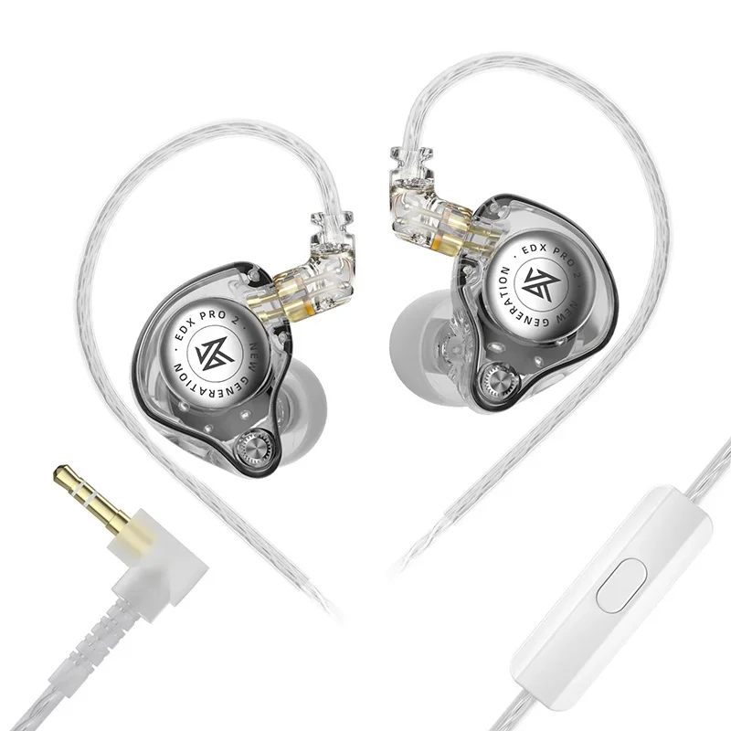 KZ EDX PRO2 Dynamische in-ear oortelefoon IEMs Monitor Headset Bedrade oordopjes HIFI Muziekoortelefoon Afneembare kabel 3,5 mm / TypeC-stekker