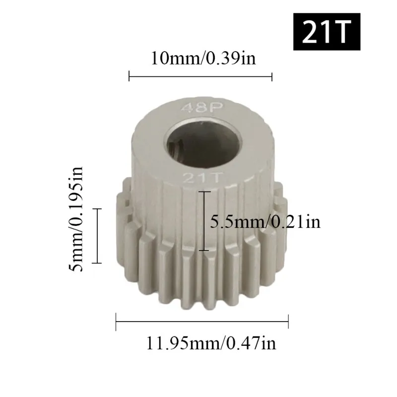 For 5Mm Axle Brushless And Brushed Motor Compatible 13PCS RC Car Upgrade Gear 20T-32T Kit For 1/10 Scale Models