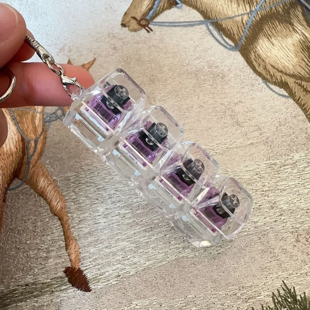 

Новая клавиатура «сделай сам», брелок для ключей, кнопка, колпачок для клавиатуры, сквозь время со светом, игрушка для взрослых