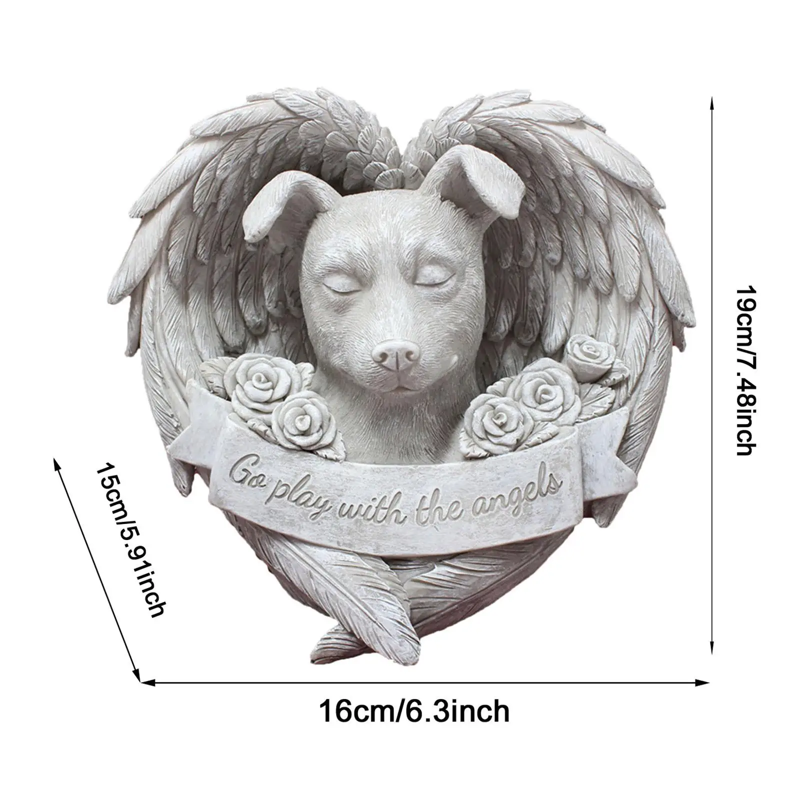 Pet Memorial Stone Collection in Memory of Pet Pet Lost Sympathy Gift Resin Sturdy Dog Grave Marker for Garden Backyard Outdoor