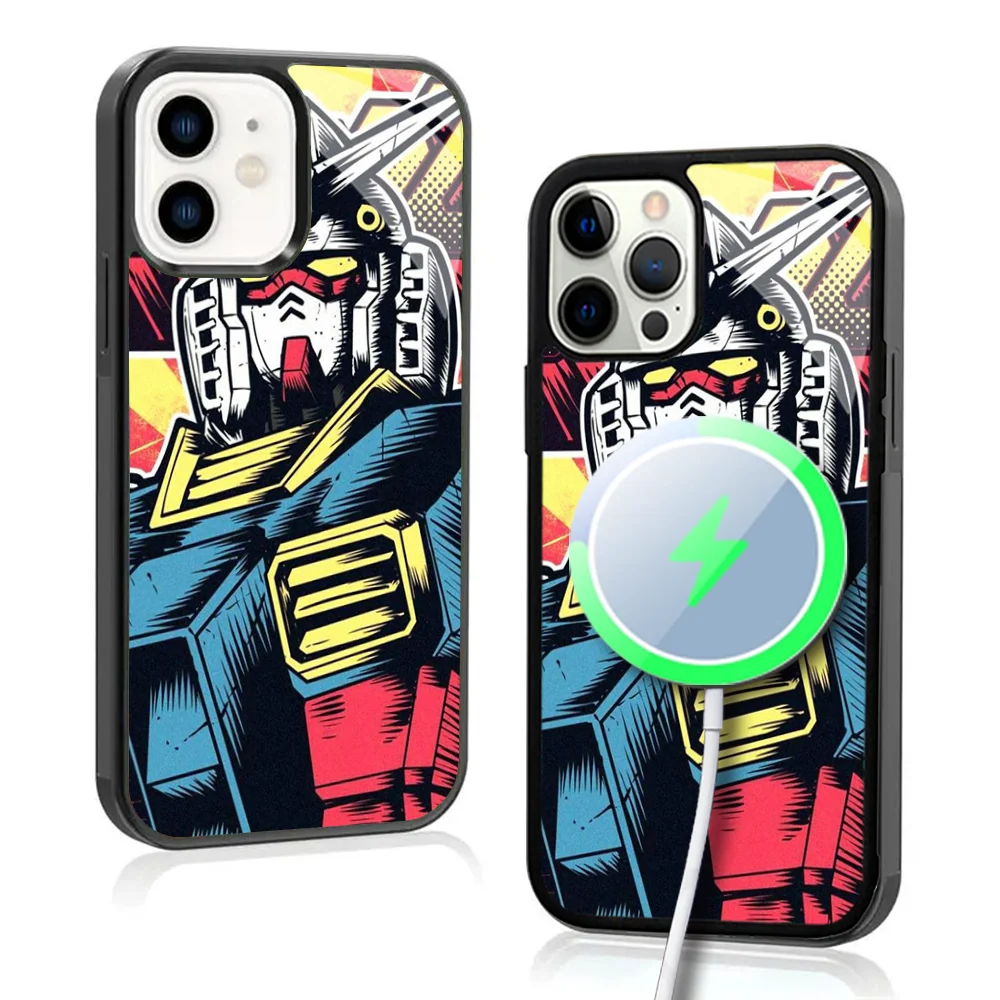 G-Gundam Anime Phone Case For IPhone 16 15 Pro Max Case 14 Plus 13 12 11 Magesafe Magnetic Wireless Charge Cover